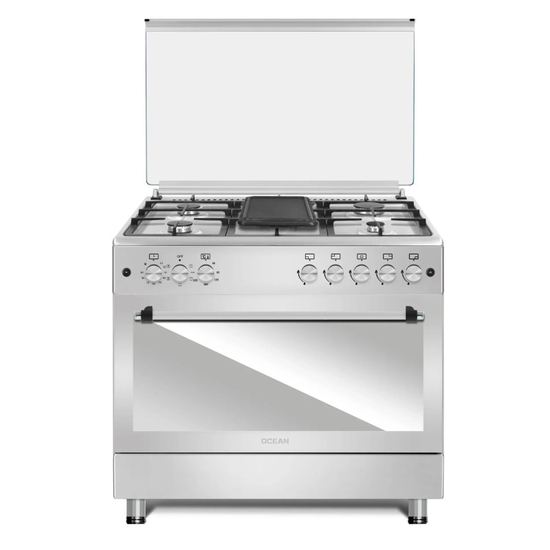 CUISINIERE OCEAN 5FG + FE INOX 60 × 90 OCMR9650-13ICCE