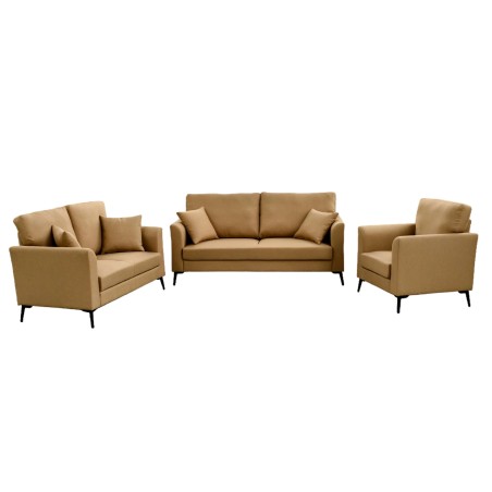 CANAPE 3+2+1 LIGHT BROWN LV4533-LBR