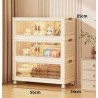 ETAGERE 3 NIVEAUX CREME/TRANSP 56 × 34 × 86CM YY-2855-3