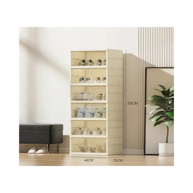 MEUBLE CHAUSSURES 6 NIVEAUX 44 × 35 × 106 YY-4096-6