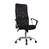 CHAISE DE BUREAU NOIR DOSSIER HAUT AVEC ACCOUDOIRS NOIR SK3031H