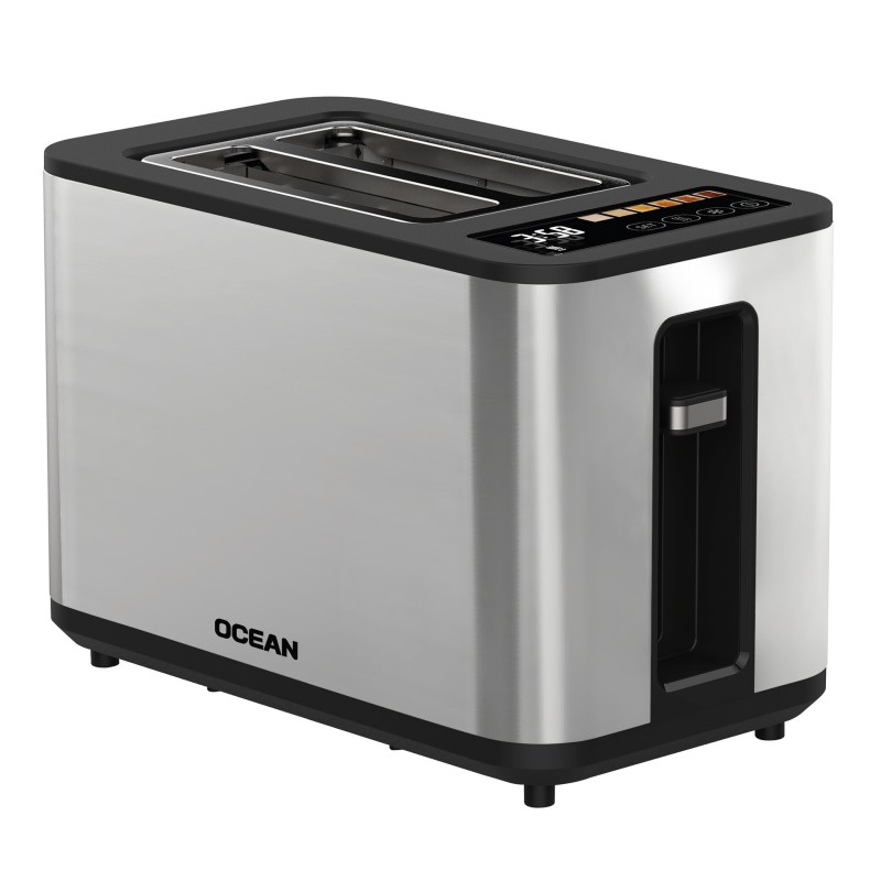 GRILLE PAIN 2 TRANCHES DIGITALE 900W OCEAN INOX - LIQUIDATION OCTO9002DX