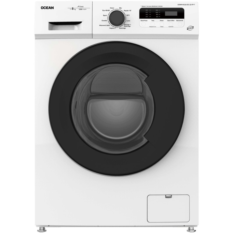 LAVE-LINGE 8 KG OCEAN OSWM8126DCLDFP7 INOX