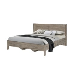 LIT DOUBLE 140CM CHENE ET BLANC 5DB3297-140