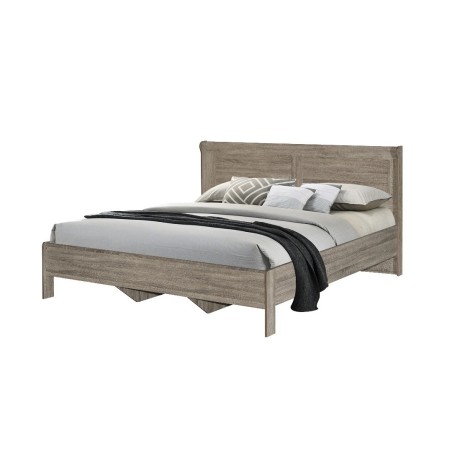 LIT DOUBLE 140CM CHENE ET BLANC 5DB3297-140