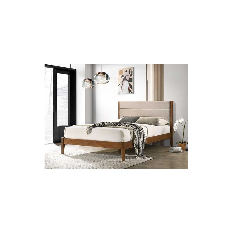 LIT DOUBLE BOIS LIGHT BROWN 140 × 190 + LATTES KF1226-140