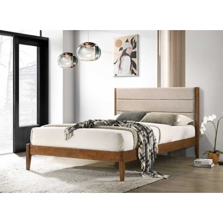 LIT DOUBLE BOIS LIGHT BROWN 160 × 200 + LATTES KF1226-160