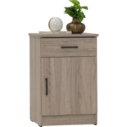 MEUBLE DE CHEVET 1P 1T CHENE FONCE 151060