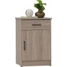 MEUBLE DE CHEVET 1P 1T CHENE FONCE 151060