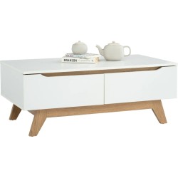 TABLE BASSE 2T BLANC 133116