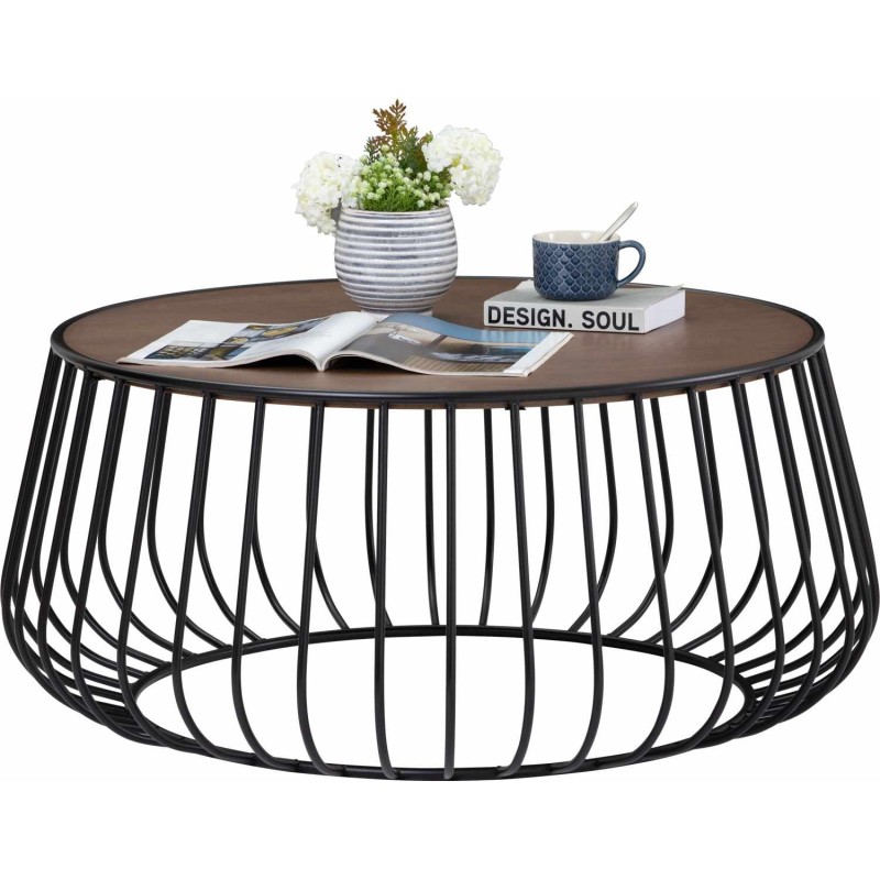 TABLE BASSE FILAIRE MARRON NOIR 132062