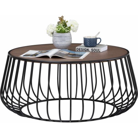 TABLE BASSE FILAIRE MARRON NOIR 132062
