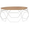 TABLE BASSE NANO 80CM BOIS NATUREL / BLANC 132082