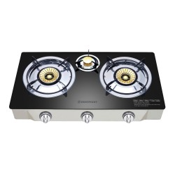 TABLE CUISSON GAZ VITRE 3 FEUX WESTPOINT WTIL3819GIGR