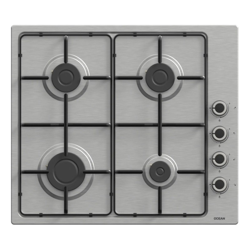 TABLE DE CUISSON ENCASTRABLE 6FG 60CM INOX OCEAN OHGR64ILSV
