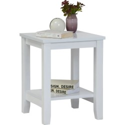 TABLE DE NUIT WHITE LAC 400 × 400 × 505 151023