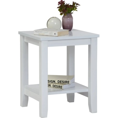 TABLE DE NUIT WHITE LAC 400 × 400 × 505 151023