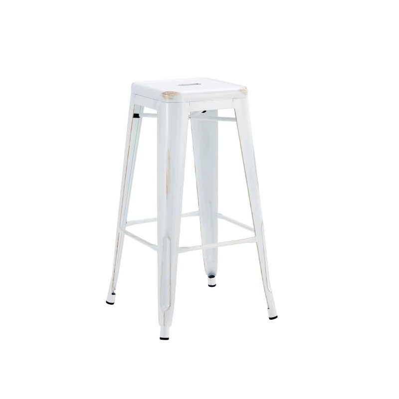 TABOURET METAL BLANC MC-09