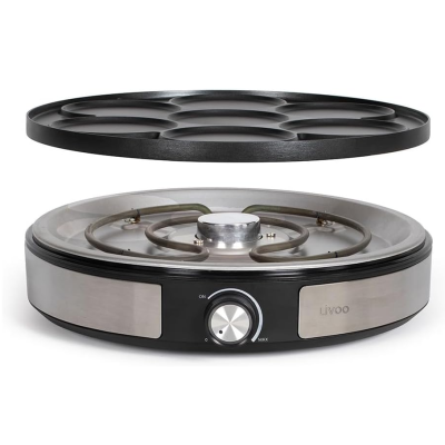 Livoo Crêpière Réversible - 1 Crêpe/7 Mini - 1500W