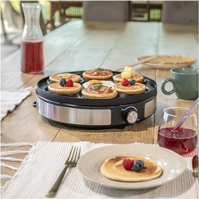 Livoo Crêpière Réversible - 1 Crêpe/7 Mini - 1500W
