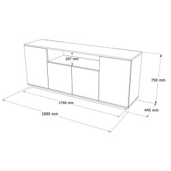 BUFFET FR15-AW BLANC CHENE