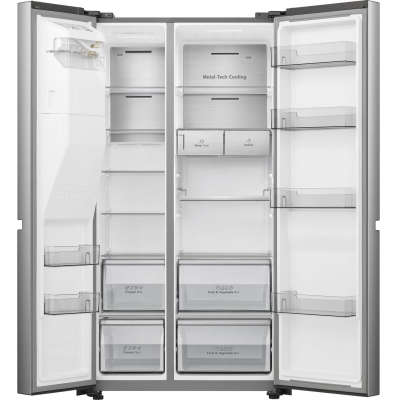 Hisense Réfrigérateur américain 632L(417+215) E INOX