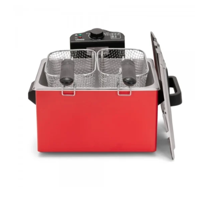 Livoo Friteuse 5L 2000W - Double Panier Rouge