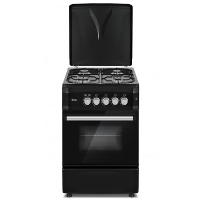 Gazinière 4 feux NOIRE 50X55 EVERSTEEL