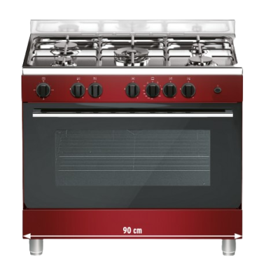 Gaziniere 5G Triple Wok - Bordeaux 90x60cm