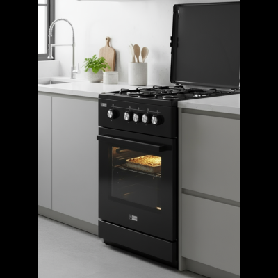 Gazinière Neolux 4FG - Four Gaz 50x50 Noir