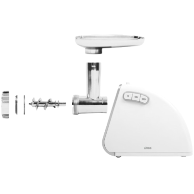 Hachoir à viande 1.5KG 400W - Inox Blanc Livoo