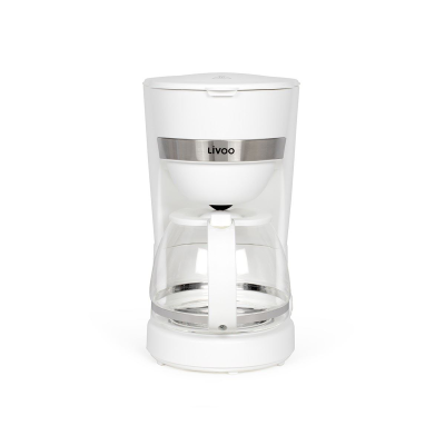 Cafetière Électrique LIVOO 1,25L - Blanc