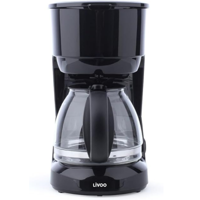 Cafetière Électrique LIVOO 600W Noir | Filtre