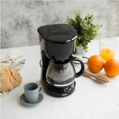 Cafetière Électrique LIVOO 600W Noir | Filtre