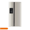 REFRIGERATEUR AMER 556L EVOLU BCD-606WHI . SIDE BY SIDE AVEC DISTRIBUTEUR AUTOMATIQUE GLACE /EAU INOX TACT . INVERTER F