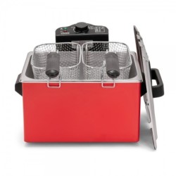 FRITEUSE 5L LIVOO DOC241 2000W 2PANIER/1G.PAN. ROUGE