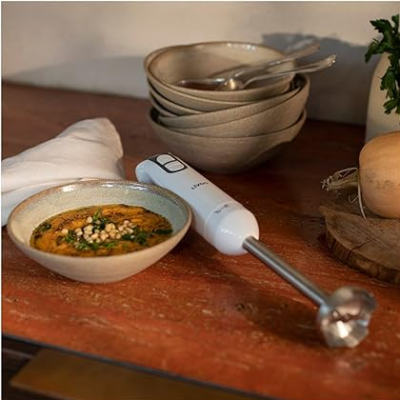 Mixeur Plongeant 400W Inox - Bol Gradué Blanc LIVOO