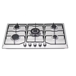 JY-S5085 - PLAQUE ENCASTRABLE NEOLUX 5 FEUX GAZ GRILLE EN AL | Electro Meuble