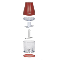 HACHOIR MULTIFONCTION 2L LIVOO DOP237 2 EN 1 BOL EN ACIER INOXYDABLE 500W 4 LAMES + MINI HACHOIR