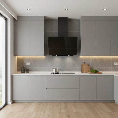 Hotte Aspirante Inclinée 60cm Noir - Verre Double