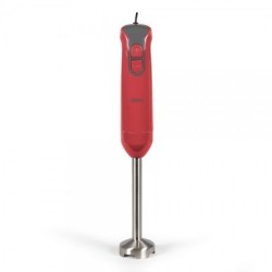MIXEUR PLONGEANT 400W LIVOO DOP204RC 2LAME ACIER INOX + BOL GRADUE ROUGE