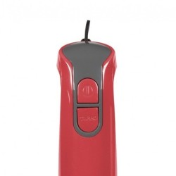MIXEUR PLONGEANT 400W LIVOO DOP204RC 2LAME ACIER INOX + BOL GRADUE ROUGE