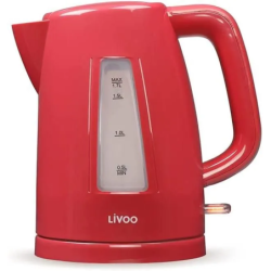 BOUILLOIRE ELECTRIQUE 1,7L LIVOO DOD184RC 2200W ROUGE