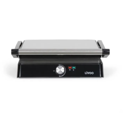 DOC223 - GRILL PANINI ET VIANDE LIVOO 2000W ACIER INOXYDABLE | Electro Meuble