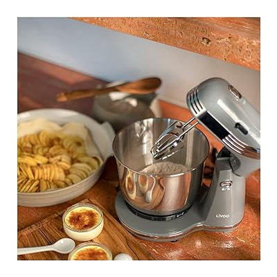 Robot Pâtissier 3L Gris - 250W LIVOO