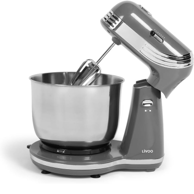 Robot Pâtissier 3L Gris - 250W LIVOO