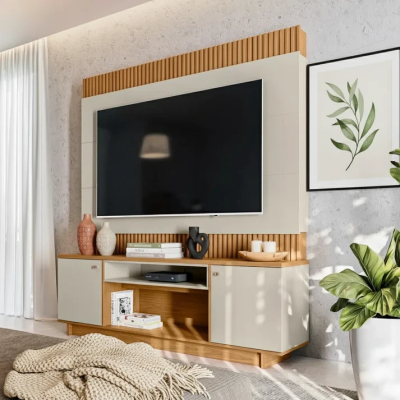 Meuble TV Barretos 180cm - Bois Blanc
