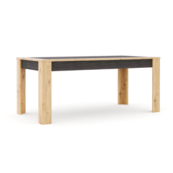 TABLE A MANGER GRIS DORE 92344DT 2000X100X750 AVEC 8CHAISES 12082