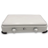 RECHAUD A GAZ 2 FEUX EVOLU JK-002SC-CE-BLANC AVEC COUVERCLE BLANC