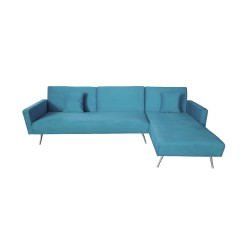 CANAPE D'ANGLE PIED METAL BLEU LV3843-53BLU